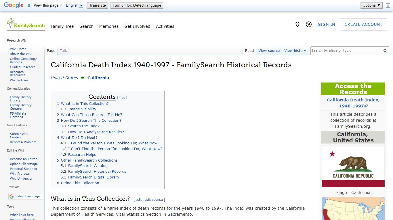California Death Index 1940-1997 - FamilySearch Historical Records